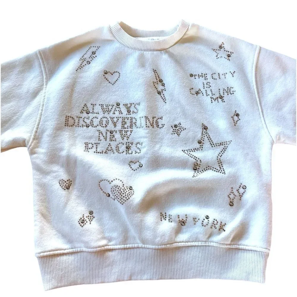 Zara Embellished City Is Calling Sweatshirt